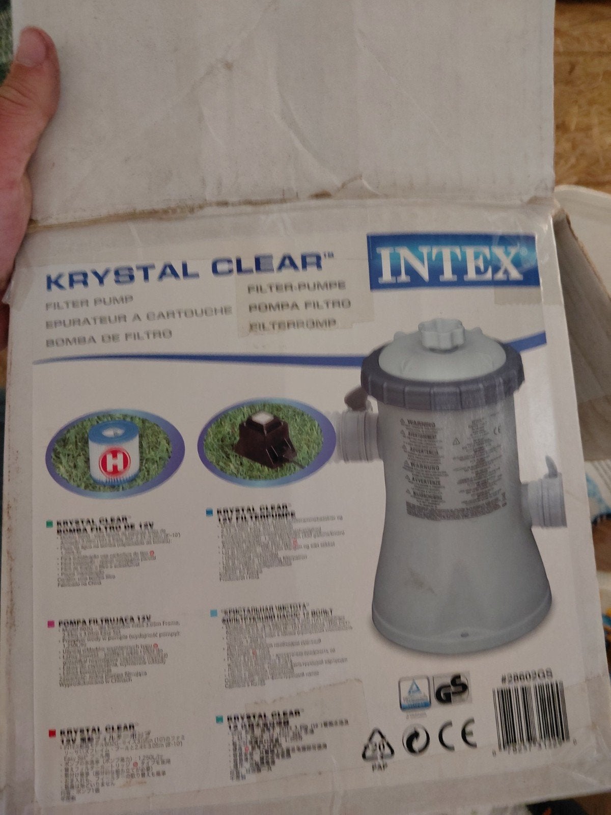 Intex Krystal Clear filterpomp met toebehoren, Ophalen of Verzenden, Gebruikt, Zwembadpomp