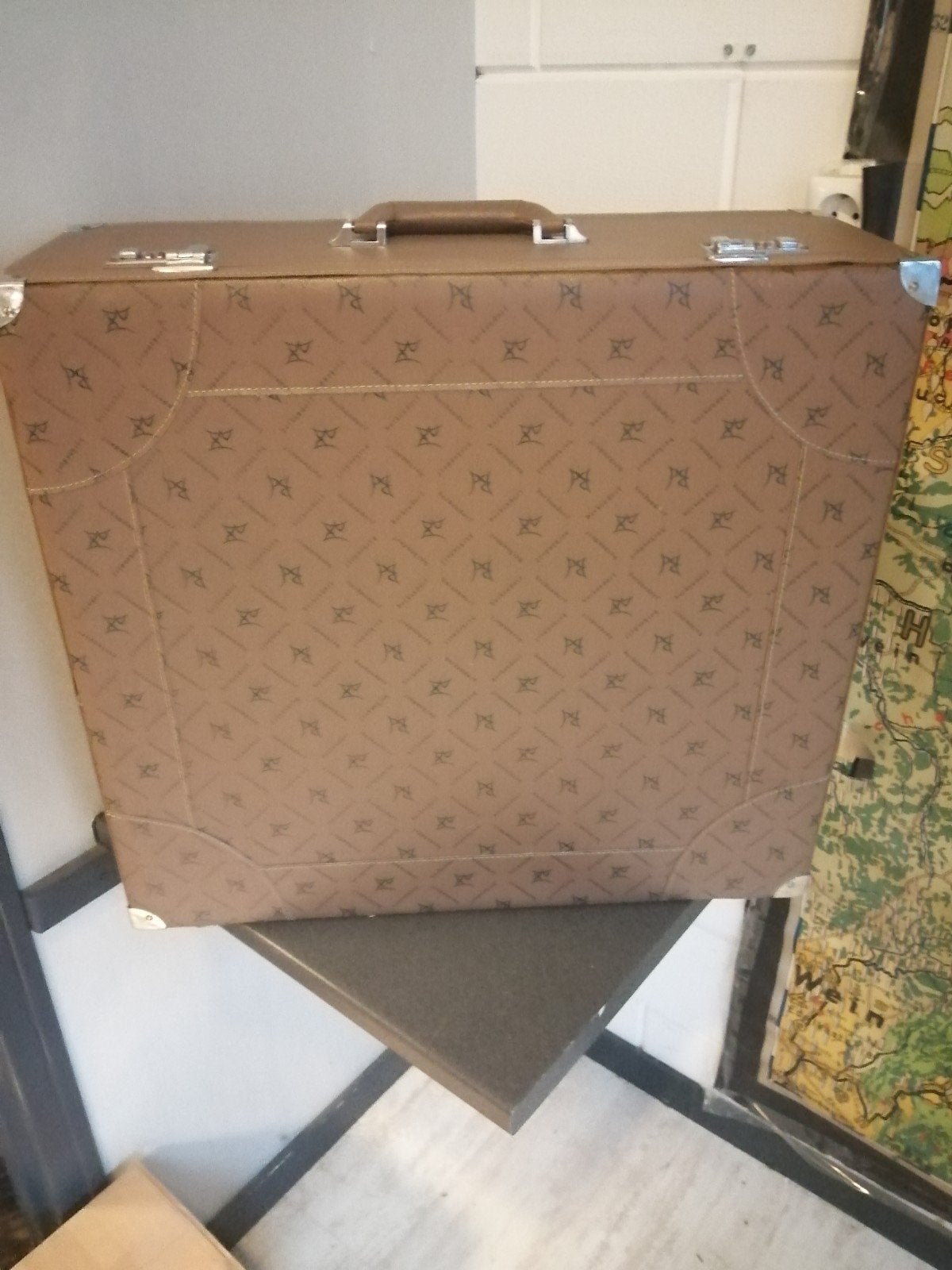 Xl oude akte koffer topstaat verkerend 57x53x20 cm, Antiek en Kunst, Ophalen of Verzenden