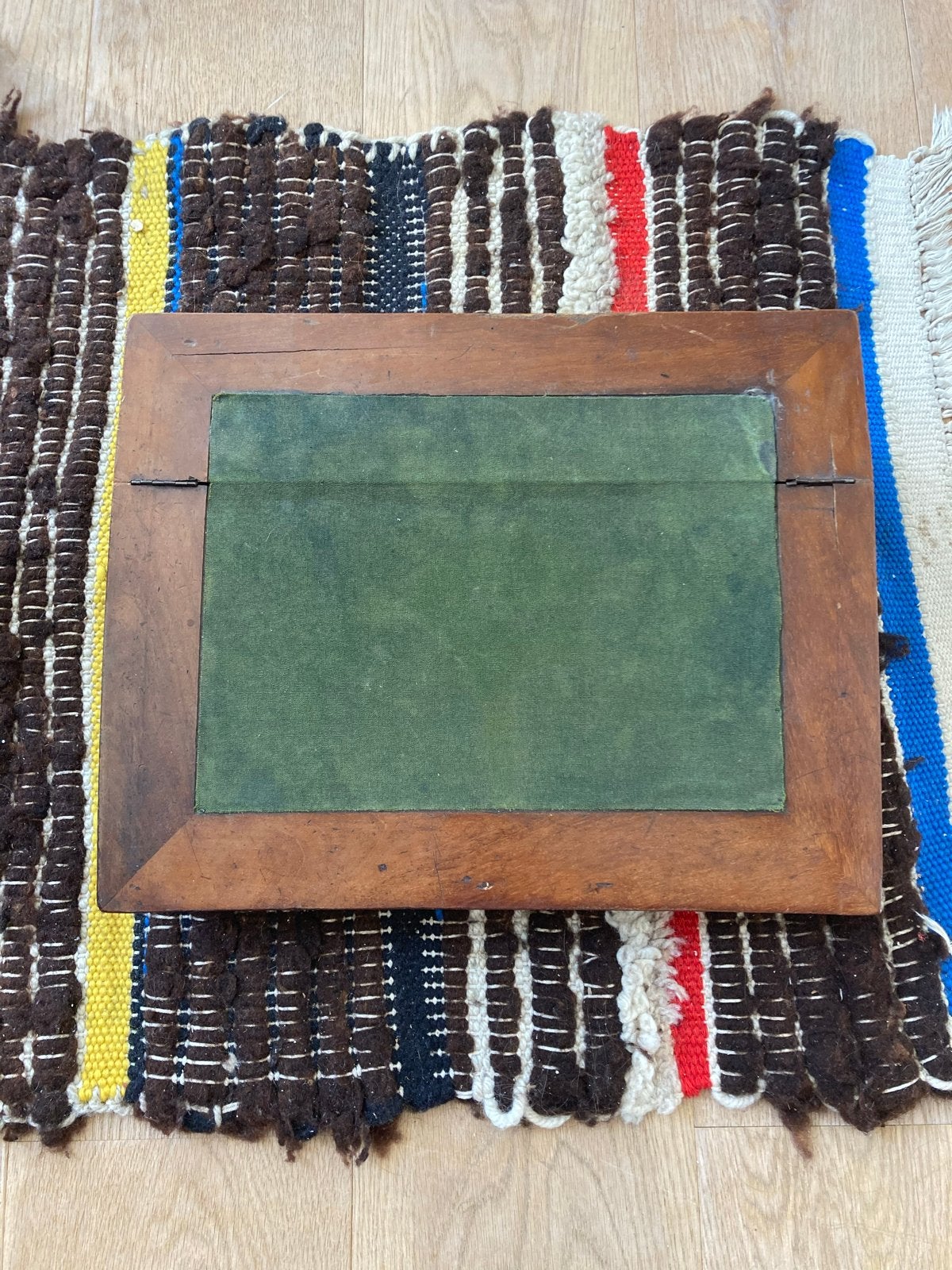 Antiek Tekenbureau / Schrijfkistje met Groen Vilt, Ophalen of Verzenden