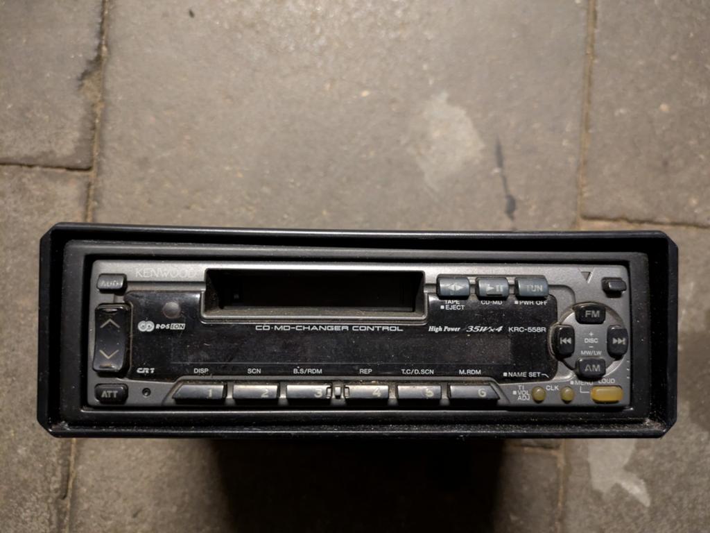 Autoradio Kenwood KRC-558R Vintage Radio Auto Onderdeel, Auto diversen, Autoradio's, Ophalen of Verzenden