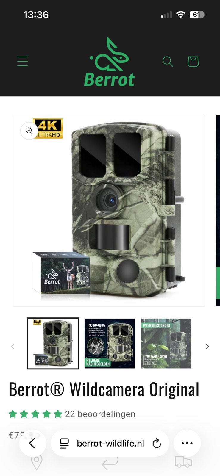 Wild camera, Audio, Tv en Foto, Ophalen of Verzenden, Nieuw, Overige merken