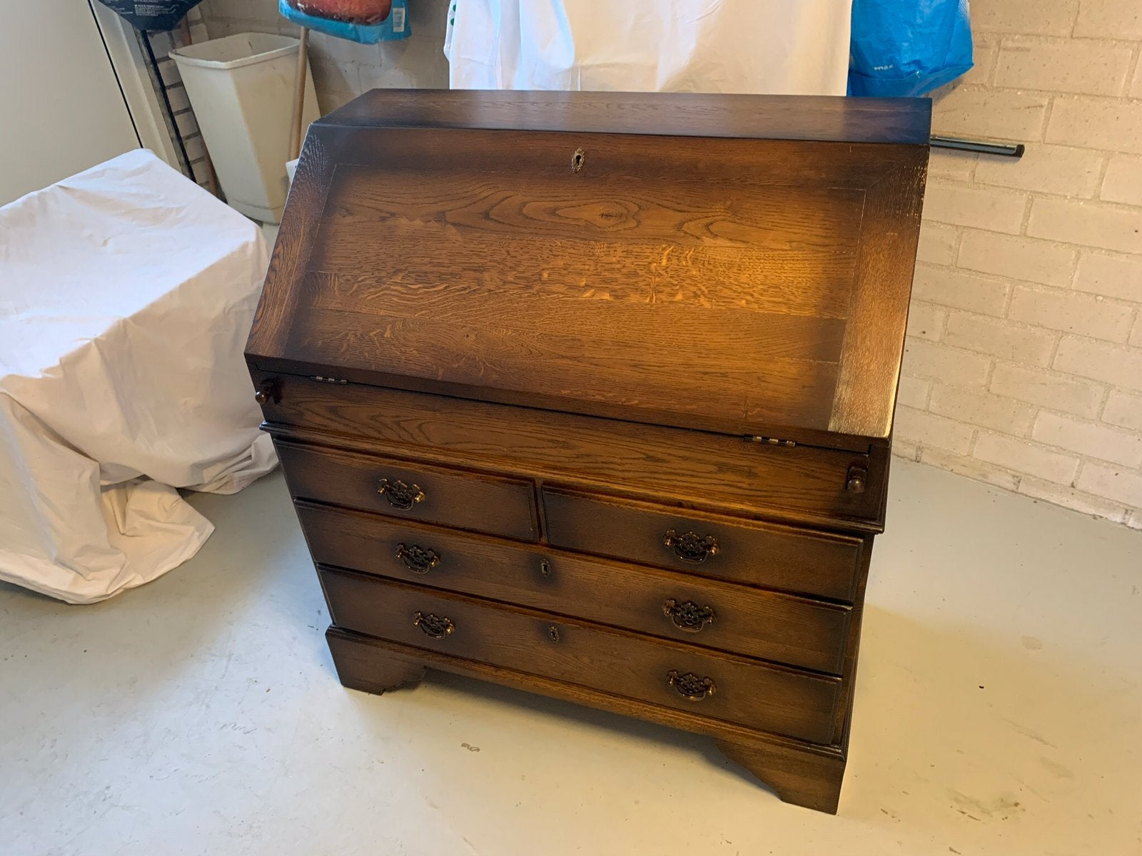 Repro antieke secretaire, Huis en Inrichting, Kasten | Secretaires, Ophalen, Zo goed als nieuw
