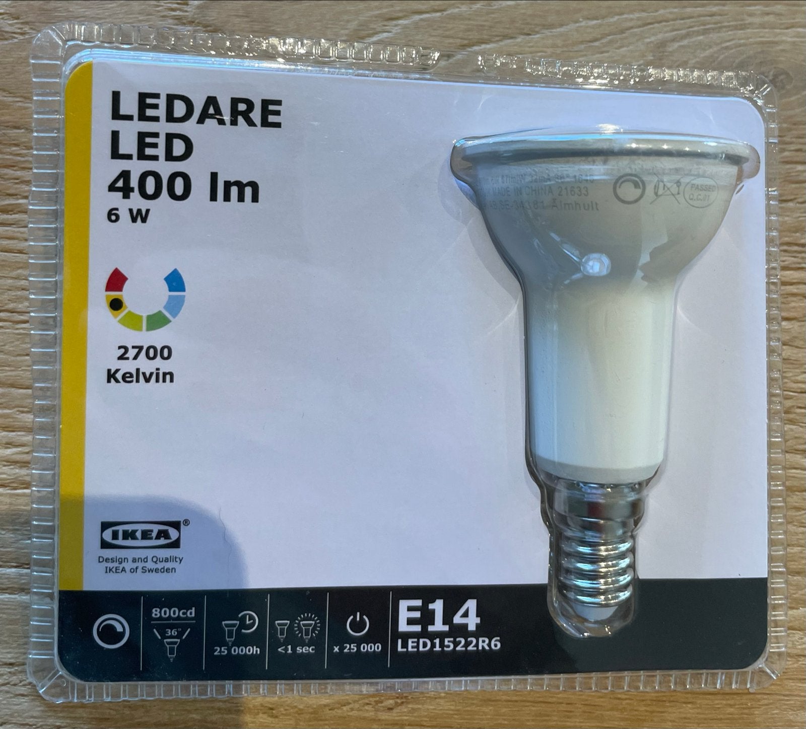 IKEA LEDARE LED E14 400 lm 2700K (6 stuks), Huis en Inrichting, Led-lamp, E14 (klein), Nieuw, Ophalen of Verzenden
