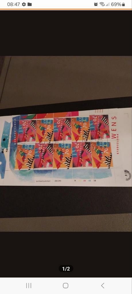 Nederlandse FDC E 304 A met postzegelvel 10 zegels., Postzegels en Munten, Postzegels | Eerstedagenveloppen, Ophalen of Verzenden