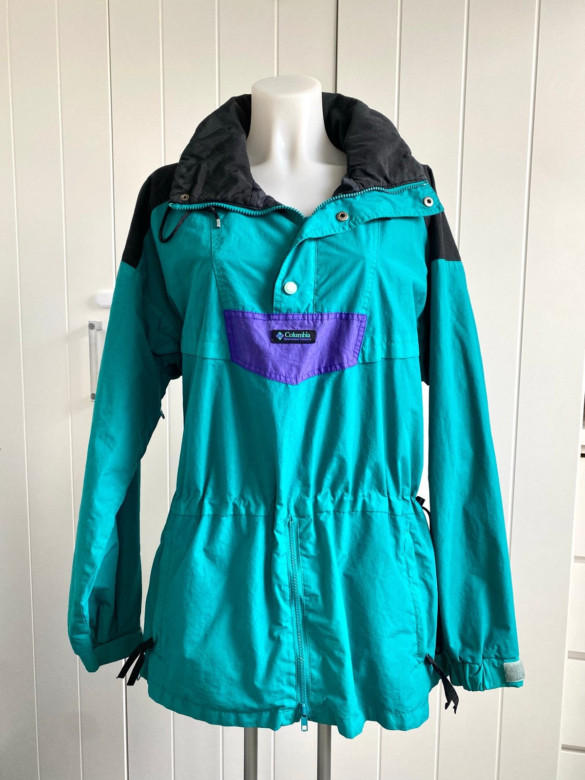 Vintage Columbia Sportswear Anorak Jas Maat L, Ophalen of Verzenden, Zo goed als nieuw, Maat 42/44 (L), Meerkleurig
