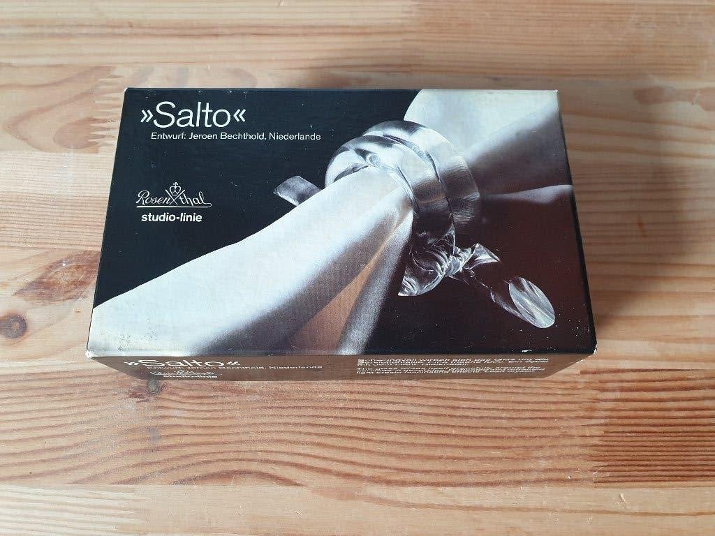 Rosenthal Salto servetring Jeroen Bechtold-Gegraveerd Zwolle, Overige typen, Ophalen of Verzenden, Gebruikt, Glas
