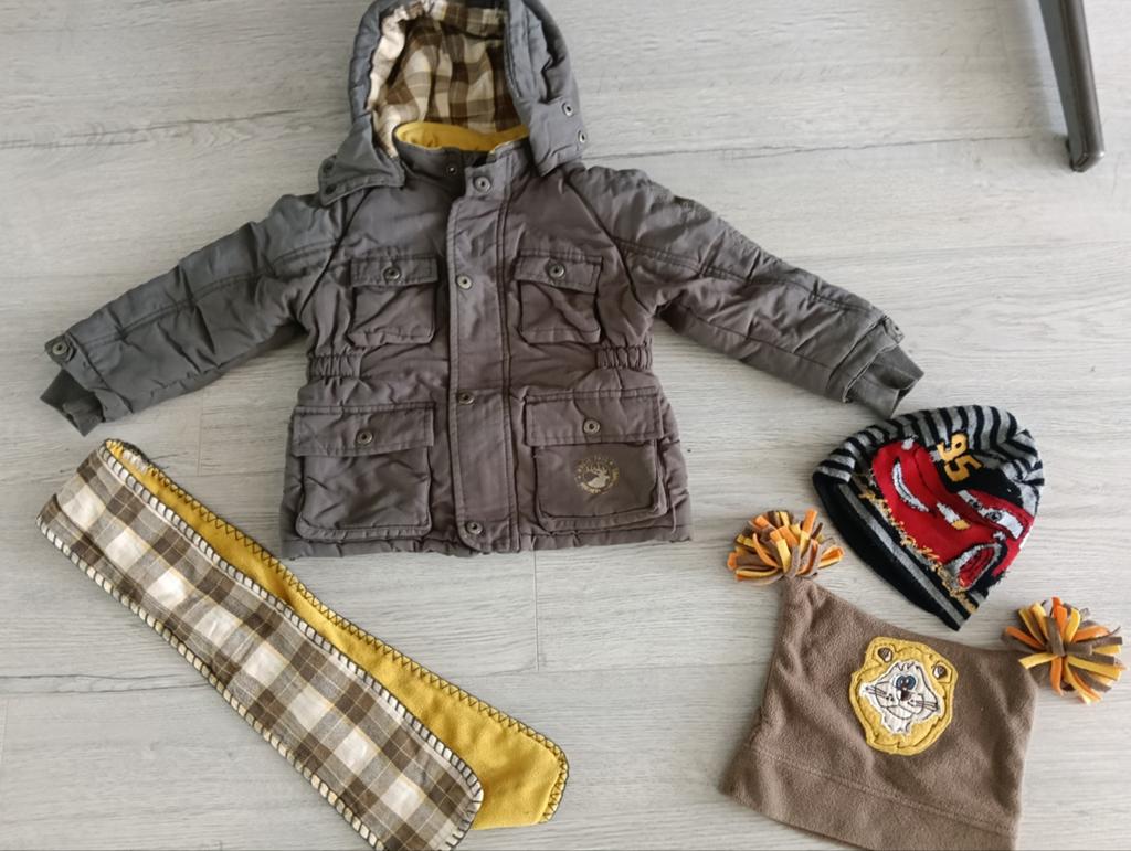 Winterjas, muts en sjaal voor jongen, maat 92, Ophalen of Verzenden, Gebruikt, C&A, Jongen