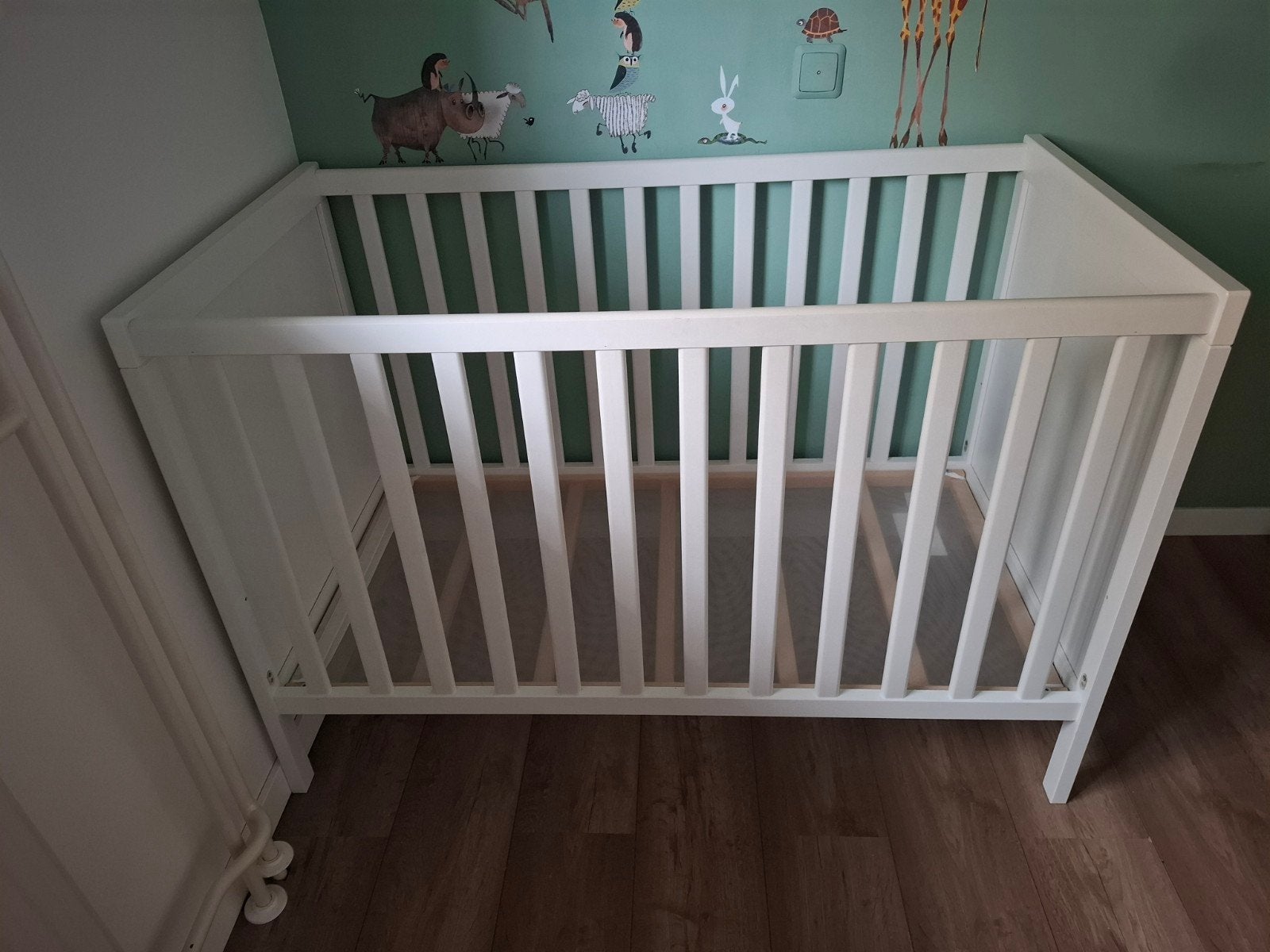 Ikea Sundvik babybedje, Ophalen, Gebruikt, Lattenbodem, Minder dan 140 cm