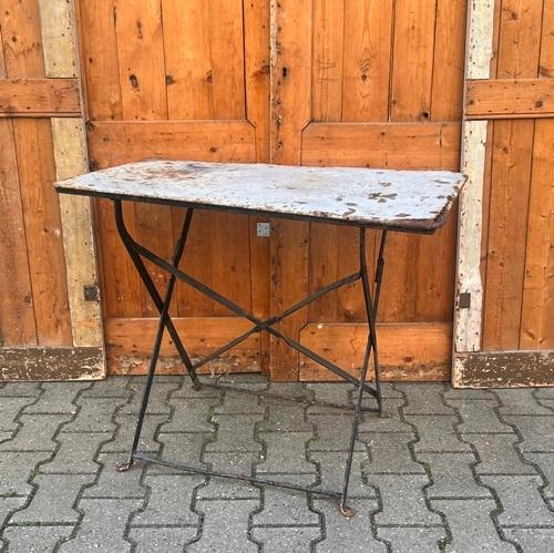 Tuintafel bistrotafel ijzer metaal 90 x 48 x 70,5 cm, Ophalen, Gebruikt, Rechthoekig, Metaal