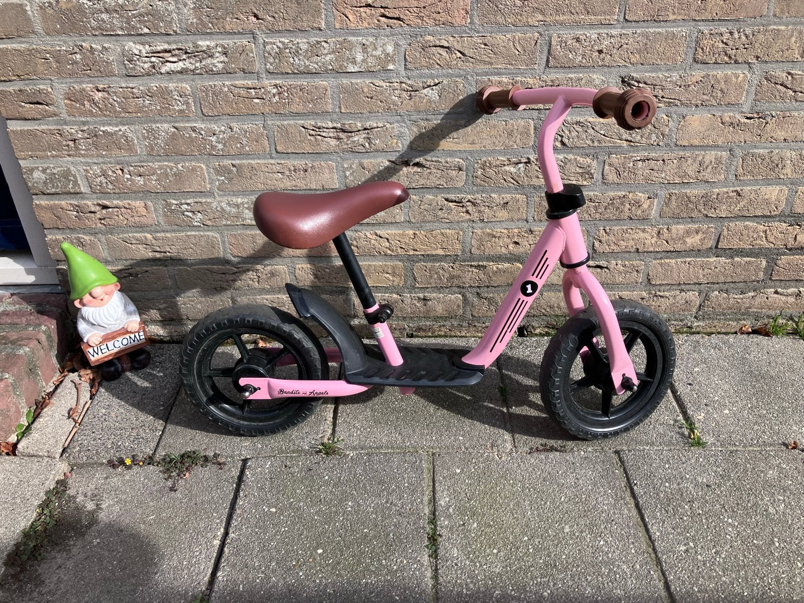 Roze Bandits & Angels loopfiets - Gebruikt maar netjes, Ophalen of Verzenden, Gebruikt, Loopfiets