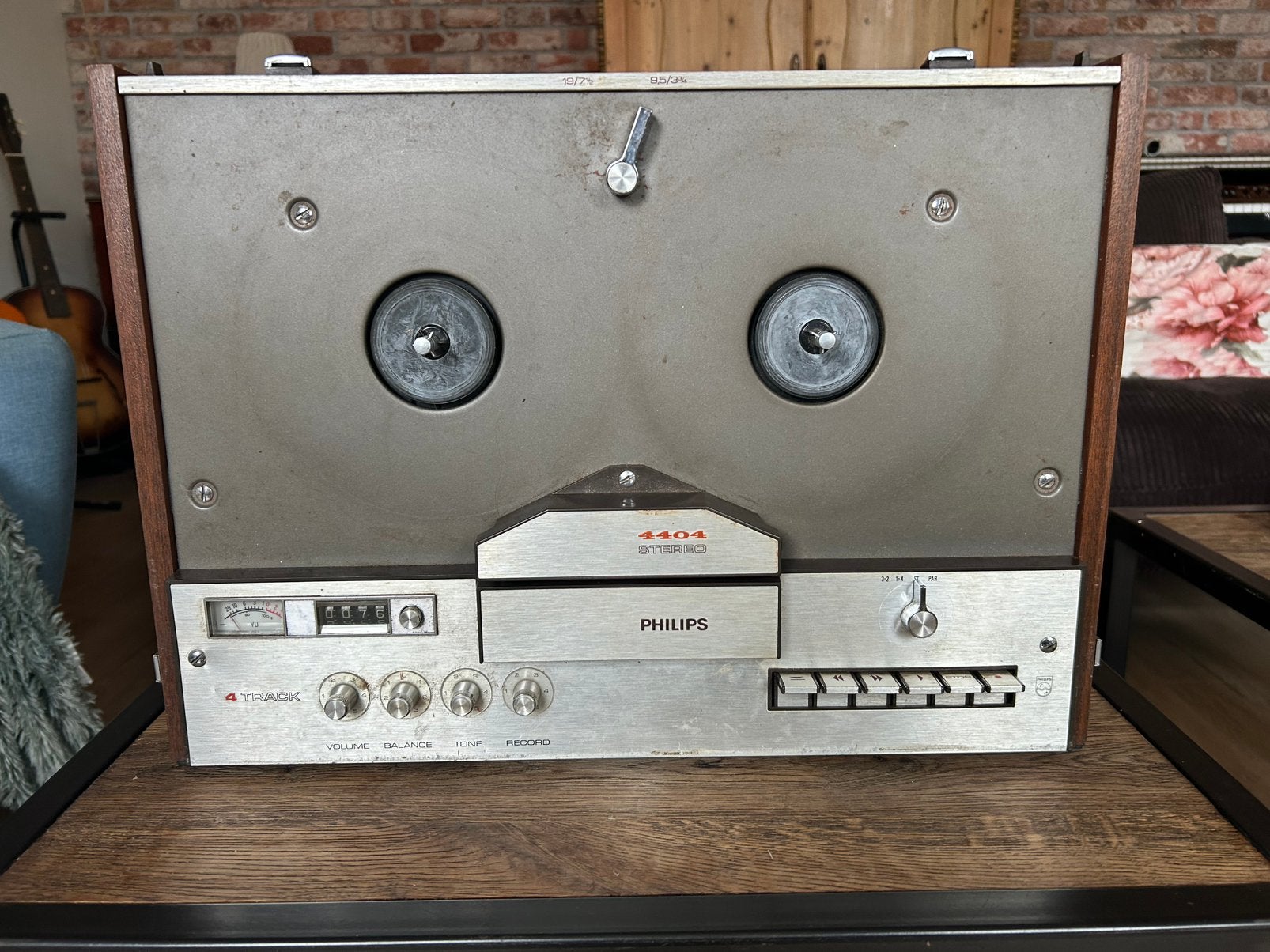 Philips 4404 bandrecorder stereo 4 track werkend, Ophalen of Verzenden, Bandrecorder