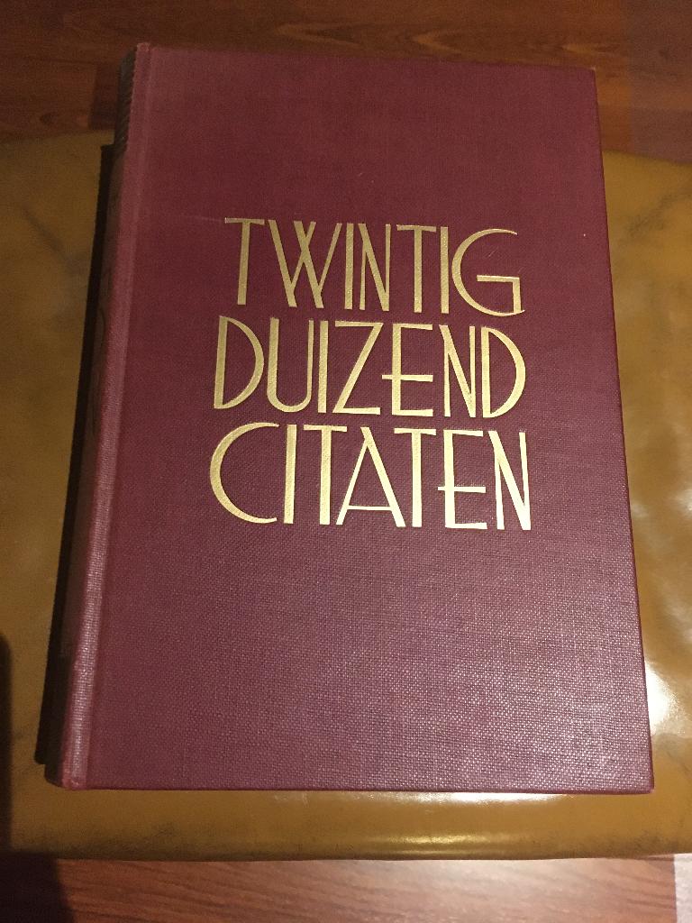 Oud Twintig Duizend Citaten boek, Ophalen of Verzenden