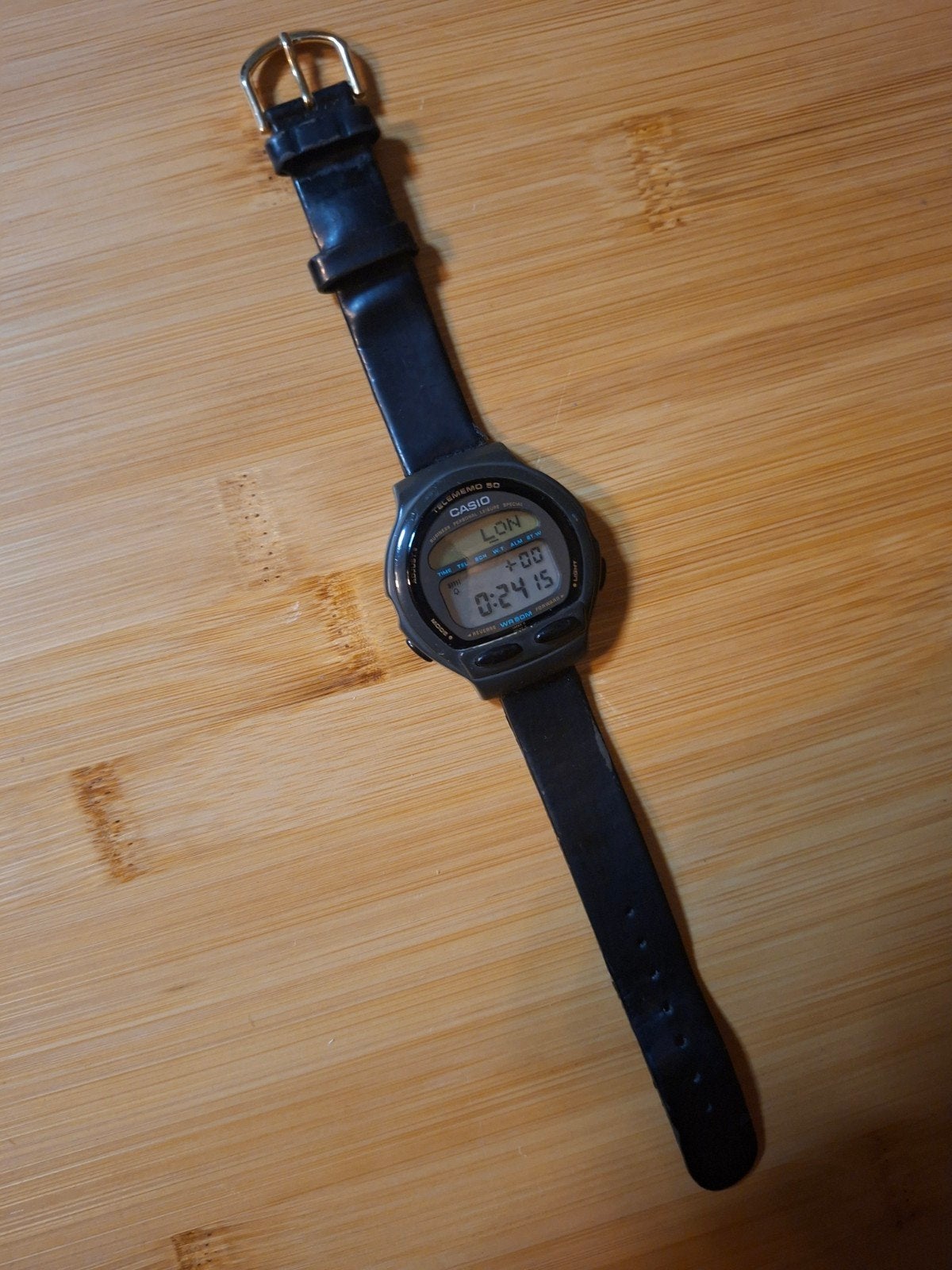 Vintage Casio Telememo 50 DB-56W Digitaal Horloge Jaren '90, Overige merken, Kunststof, Gebruikt, Polshorloge