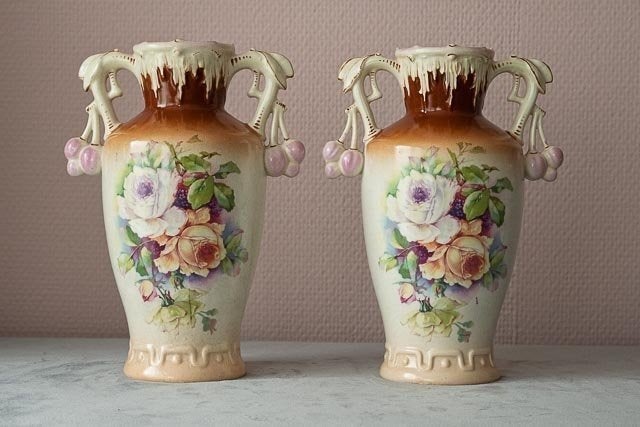 Set van twee antieke vazen (B), Antiek en Kunst, Ophalen of Verzenden