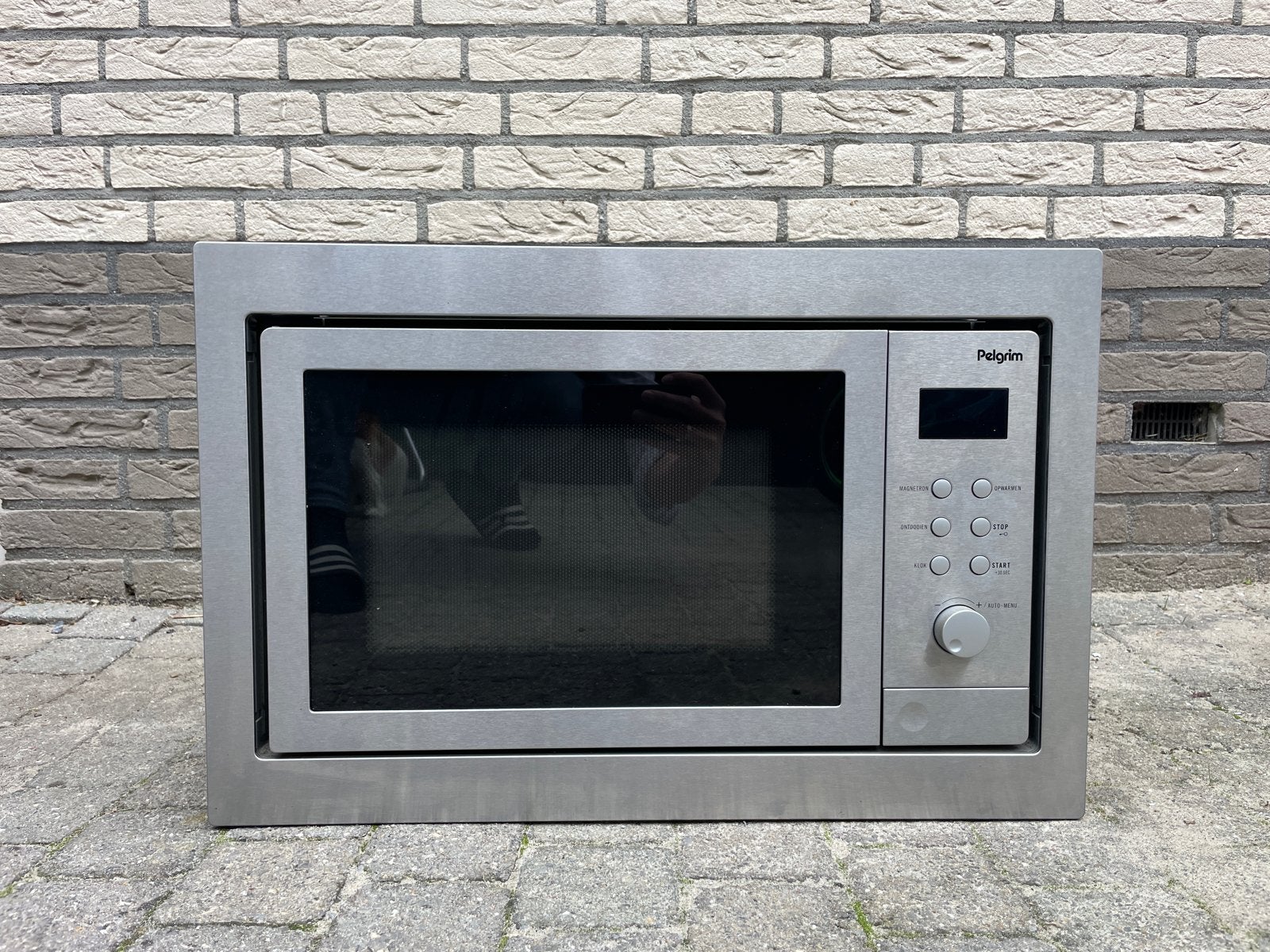 Pelgrim Inbouw Magnetron - RVS, Witgoed en Apparatuur, Magnetrons, Ophalen, Gebruikt, 60 cm of meer, Magnetron