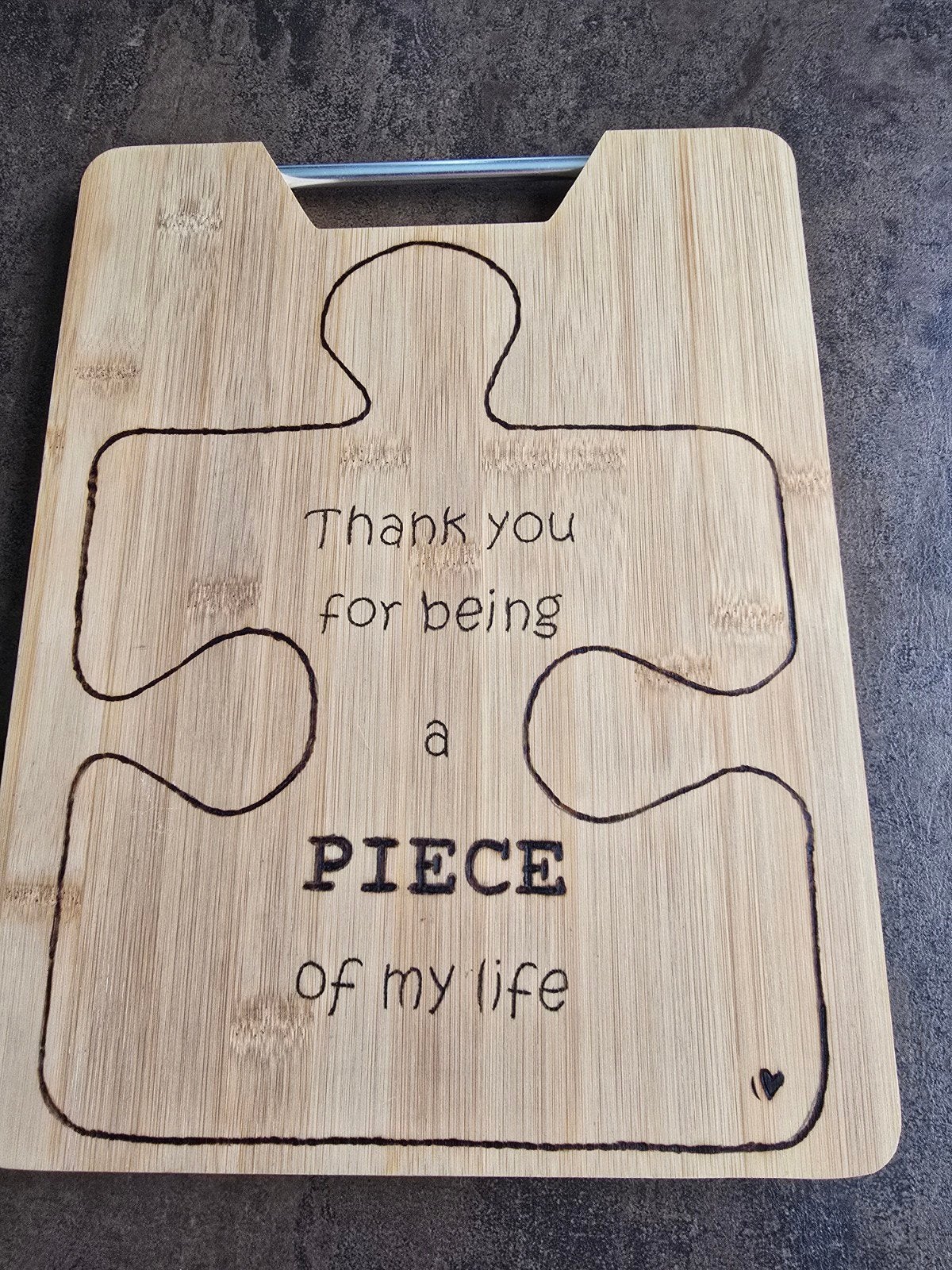 Nieuwe Bamboe Serveerplank / Snijplank - Thank you for being, Ophalen of Verzenden, Nieuw