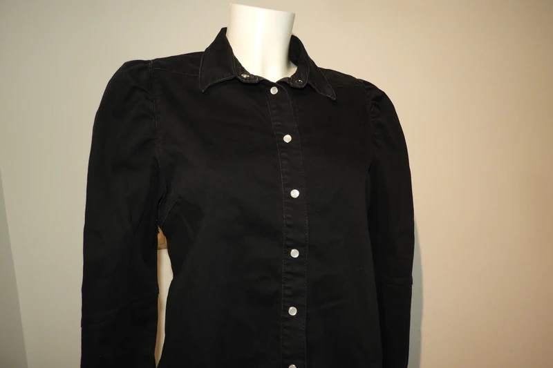 Studio Anneloes zwarte blouse drukkers pof mouwen S, Studio Anneloes, Verzenden, Zwart, Nieuw