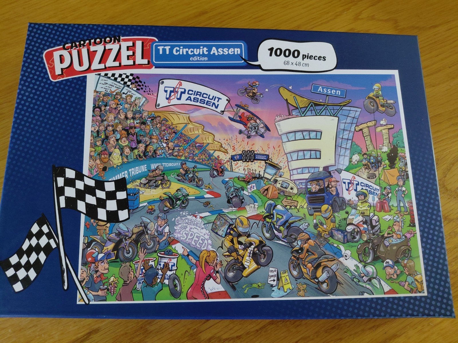 TT Puzzel 1000 stukjes TT Circuit Assen, Ophalen of Verzenden, 500 t/m 1500 stukjes, Zo goed als nieuw, Legpuzzel