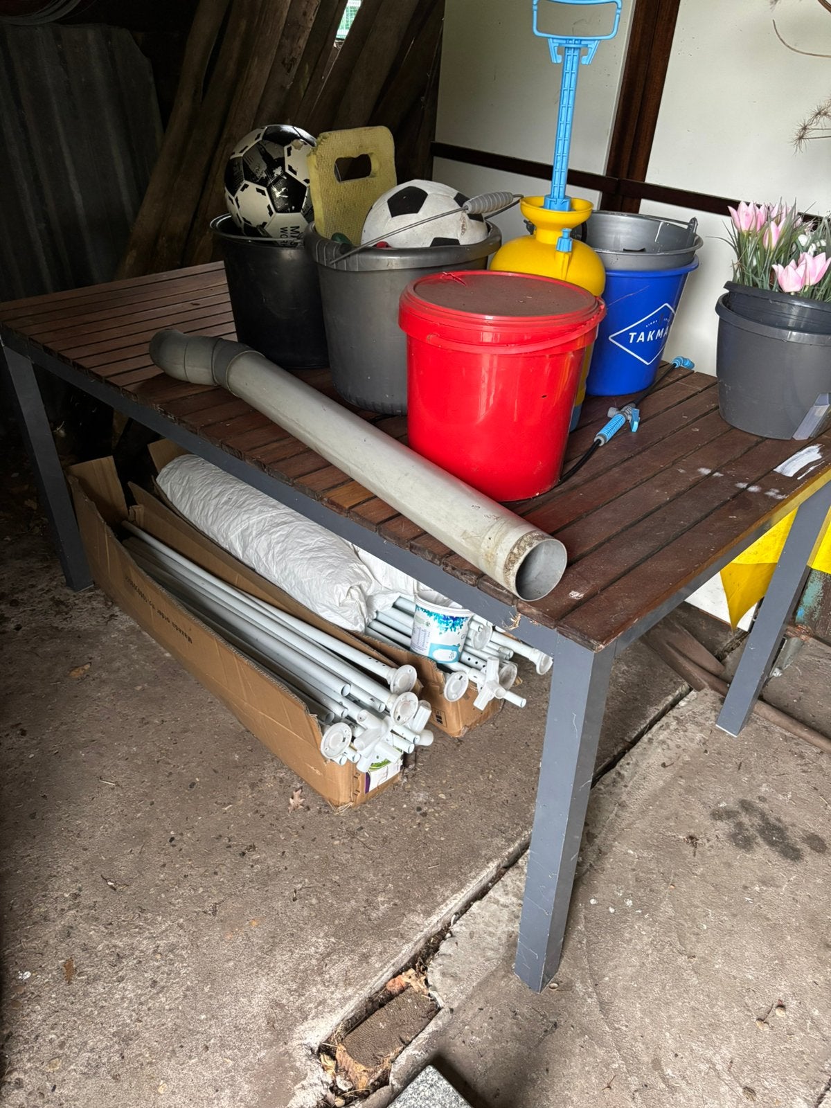 Tuintafel, Tuin en Terras, Ophalen, Gebruikt, Rechthoekig