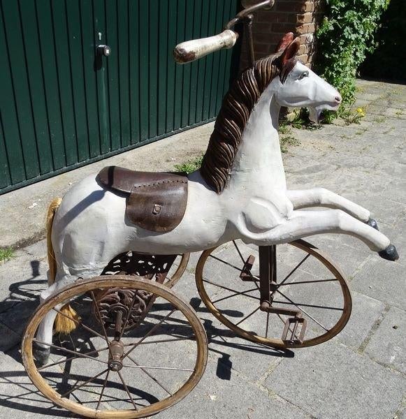 Antieke Driewieler Paarden fiets, Antiek en Kunst, Antiek | Speelgoed, Ophalen