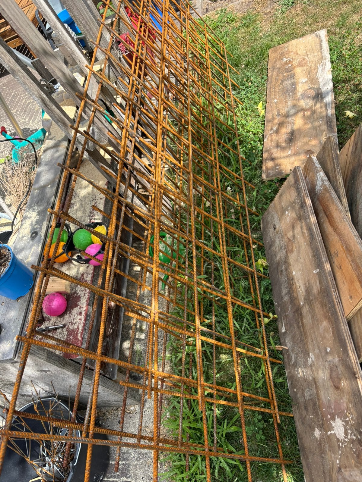 Wapeningsmat 8mm betonmat stukken, Doe-het-zelf en Verbouw, Metalen, Ophalen, Zo goed als nieuw, IJzer
