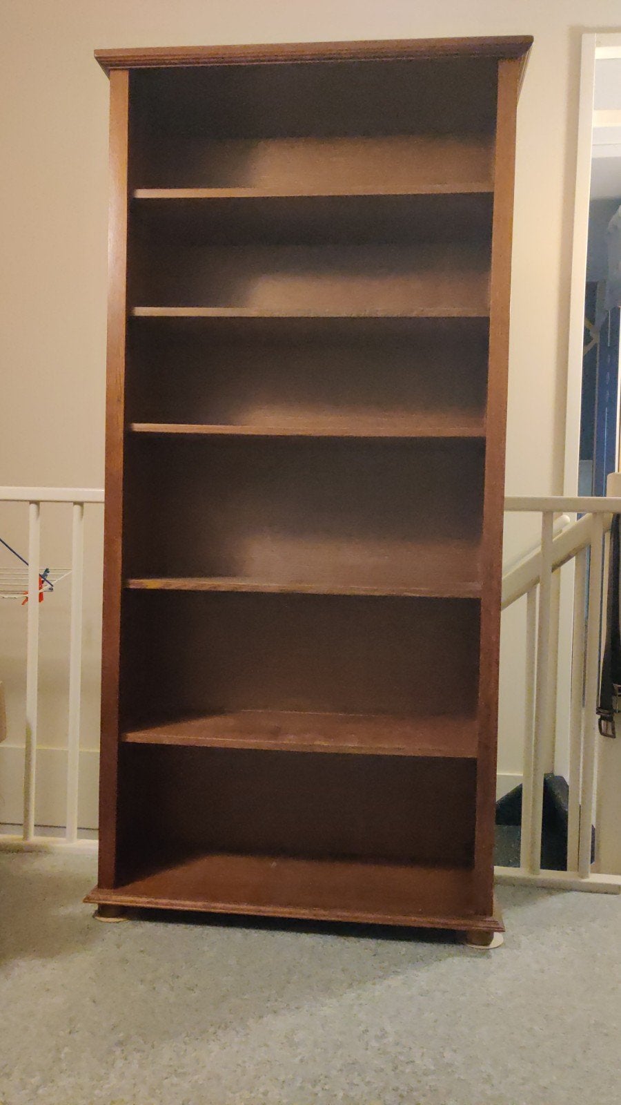 Massief eiken boekenkast, Ophalen, Gebruikt, 50 tot 100 cm, 150 tot 200 cm