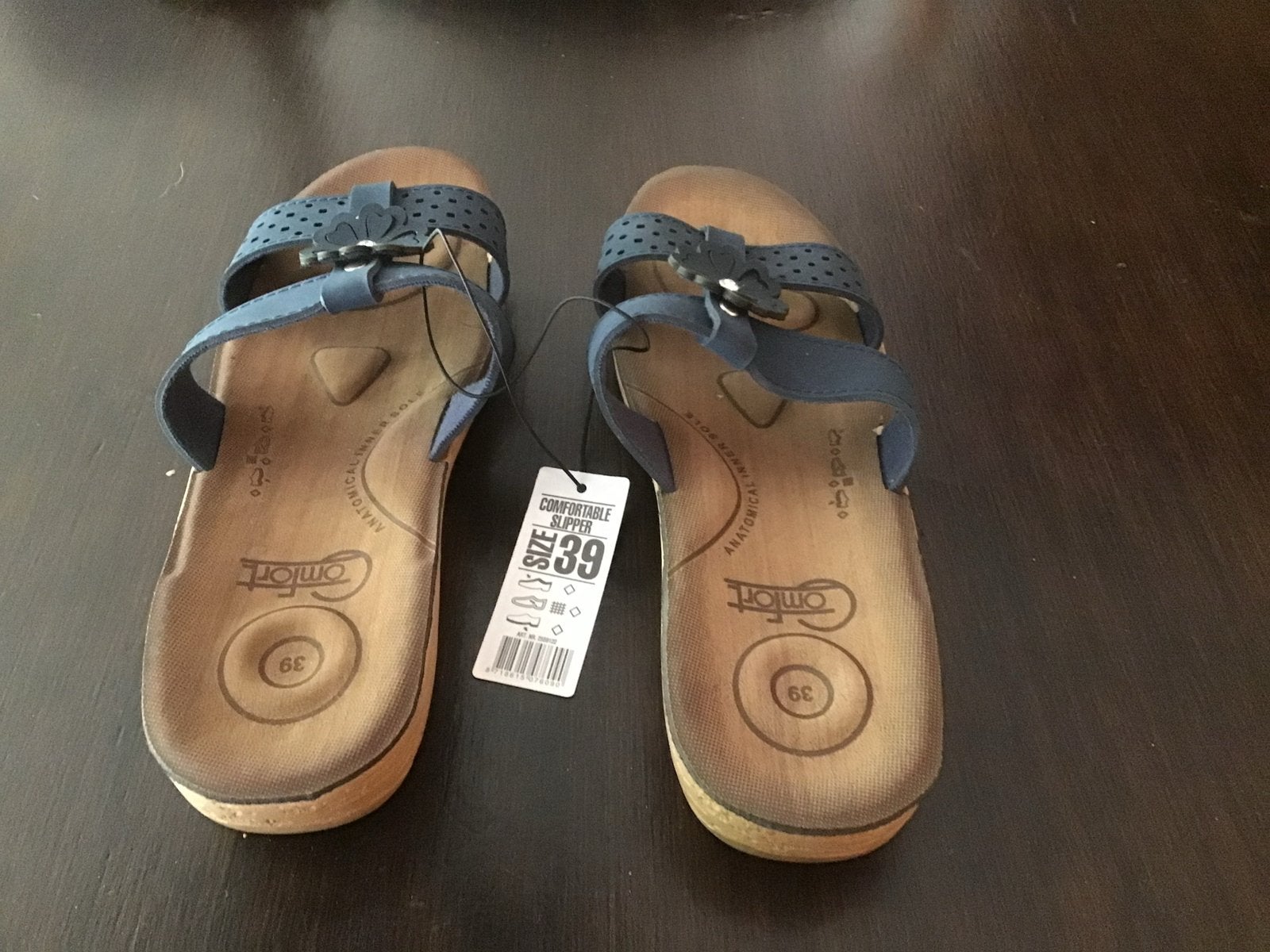 Comfortabele blauwe slippers maat 39 opbr giro 555, Ophalen of Verzenden, Nieuw, Blauw, Slippers
