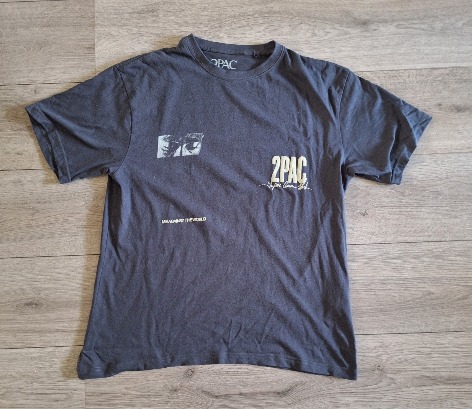2Pac Pull & Bear T-shirt zwart maat M, Kleding | Heren, T-shirts, Maat 48/50 (M), Ophalen of Verzenden, Zo goed als nieuw, Pull&Bear