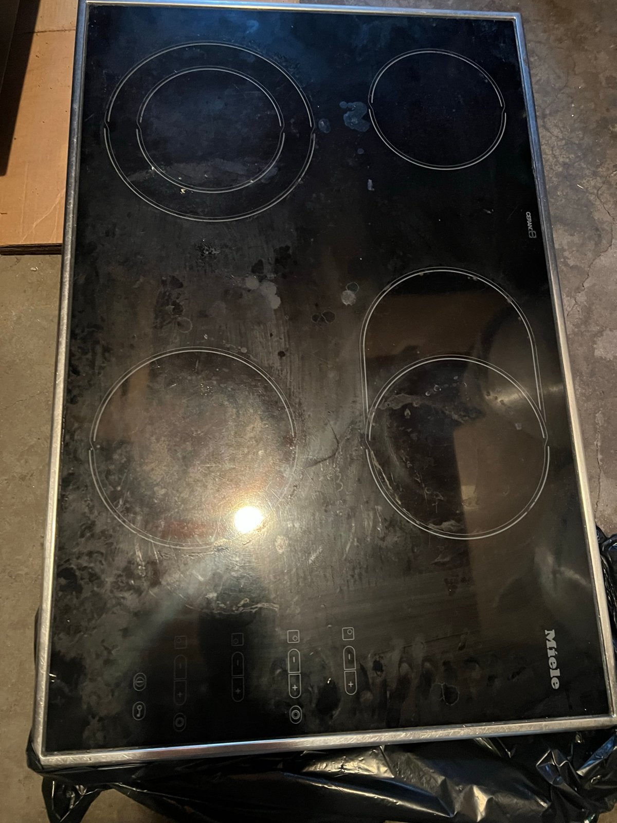 Miele KM 468 EDST Keramische Kookplaat - Gebruikt, Gebruikt, Inbouw, Elektrisch, 4 kookzones