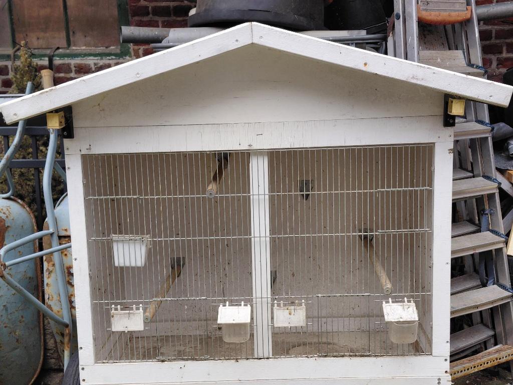 Vogelkooi, Dieren en Toebehoren, Vogels | Hokken en Kooien, Ophalen, Gebruikt, Hout, Vogelkooi