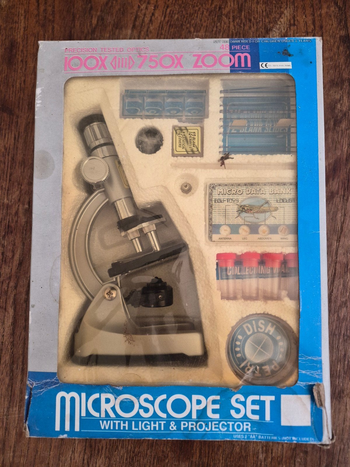Microscoop Set met Licht & Projector - 100x tot 750x Zoom, Ophalen of Verzenden, Zo goed als nieuw, 400x tot 1000x, Biologische microscoop