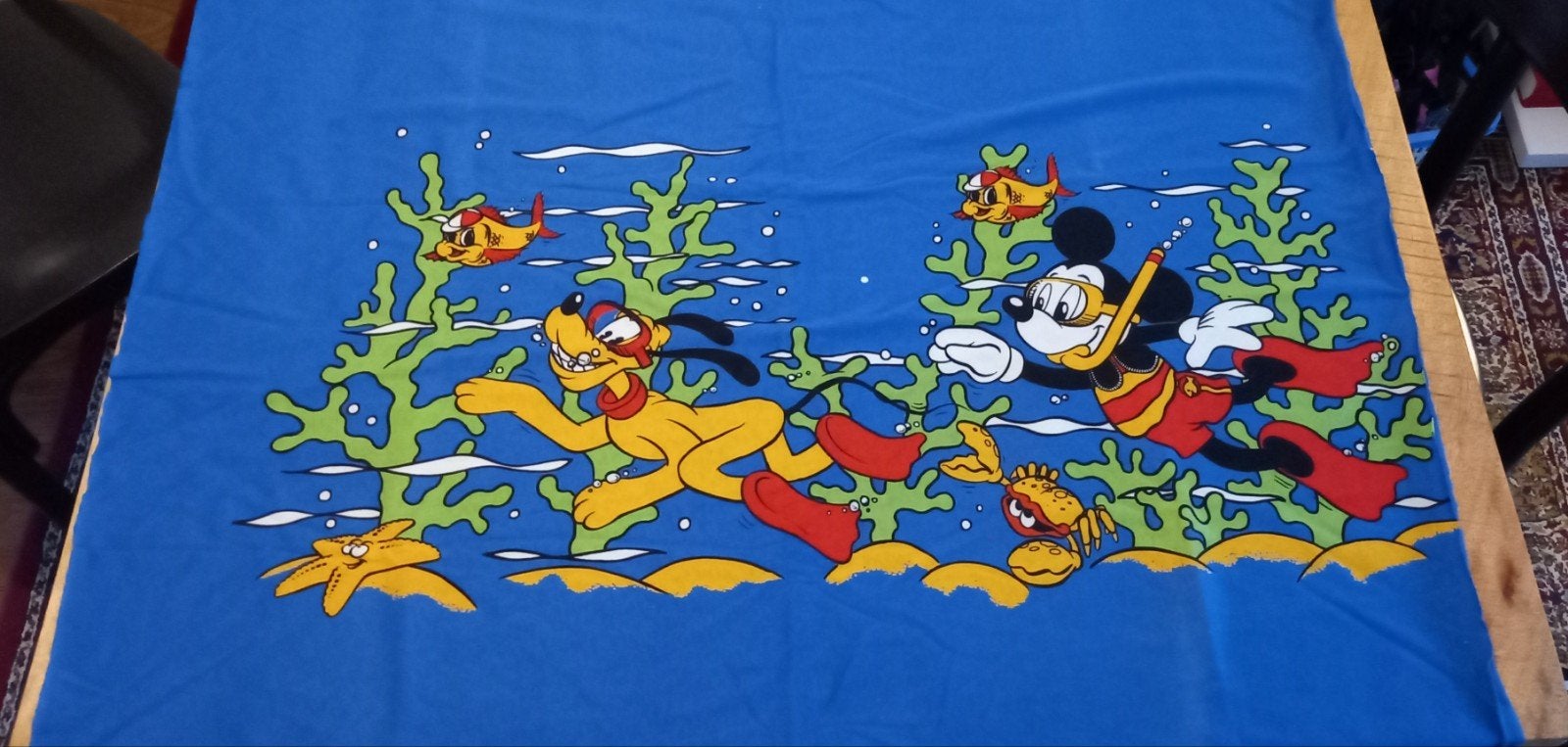 Vintage Disney Mickey & Pluto, Gebruikt, Blauw, Ophalen of Verzenden, 30 tot 120 cm