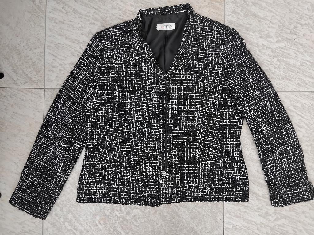 Gelco jas zwart met wit maat 42 jasje, Kleding | Dames, Gelco, Zwart, Maat 42/44 (L), Ophalen of Verzenden