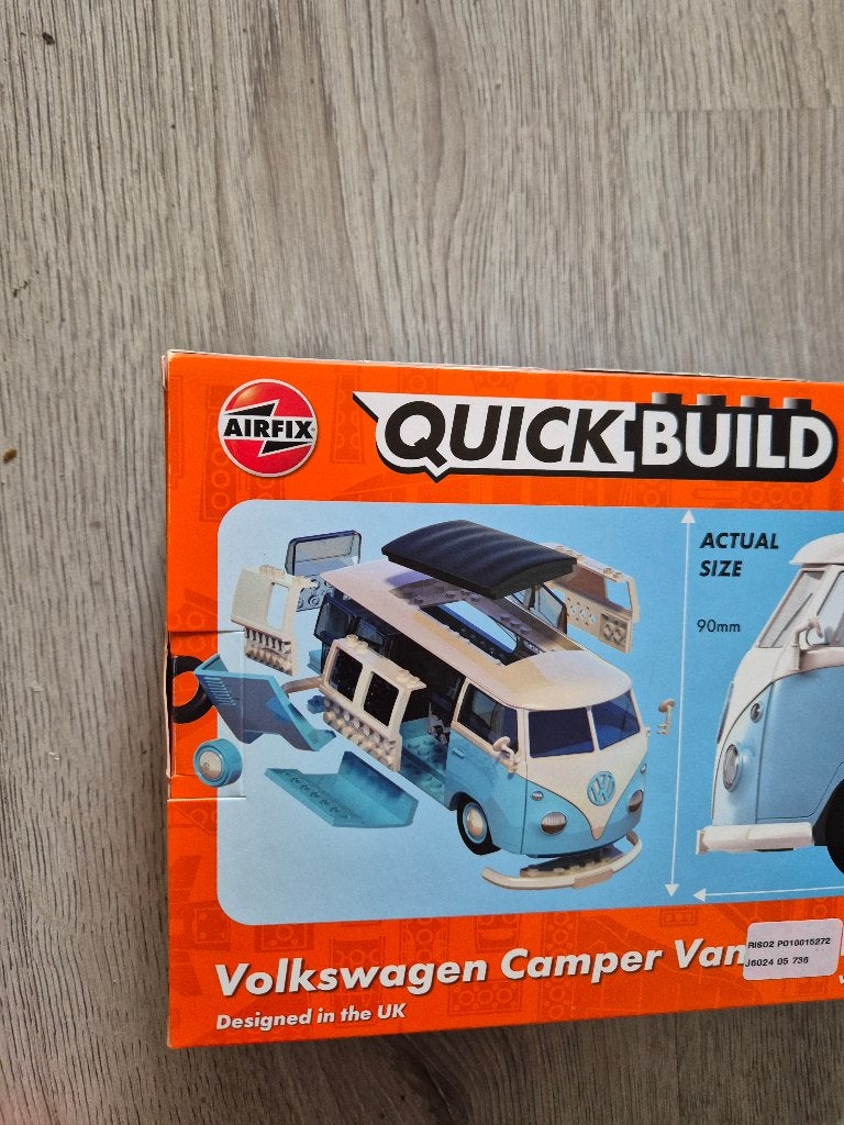 Airfix Quickbuild VW volkswagen Camper Van blauw wit, Ophalen of Verzenden, Nieuw