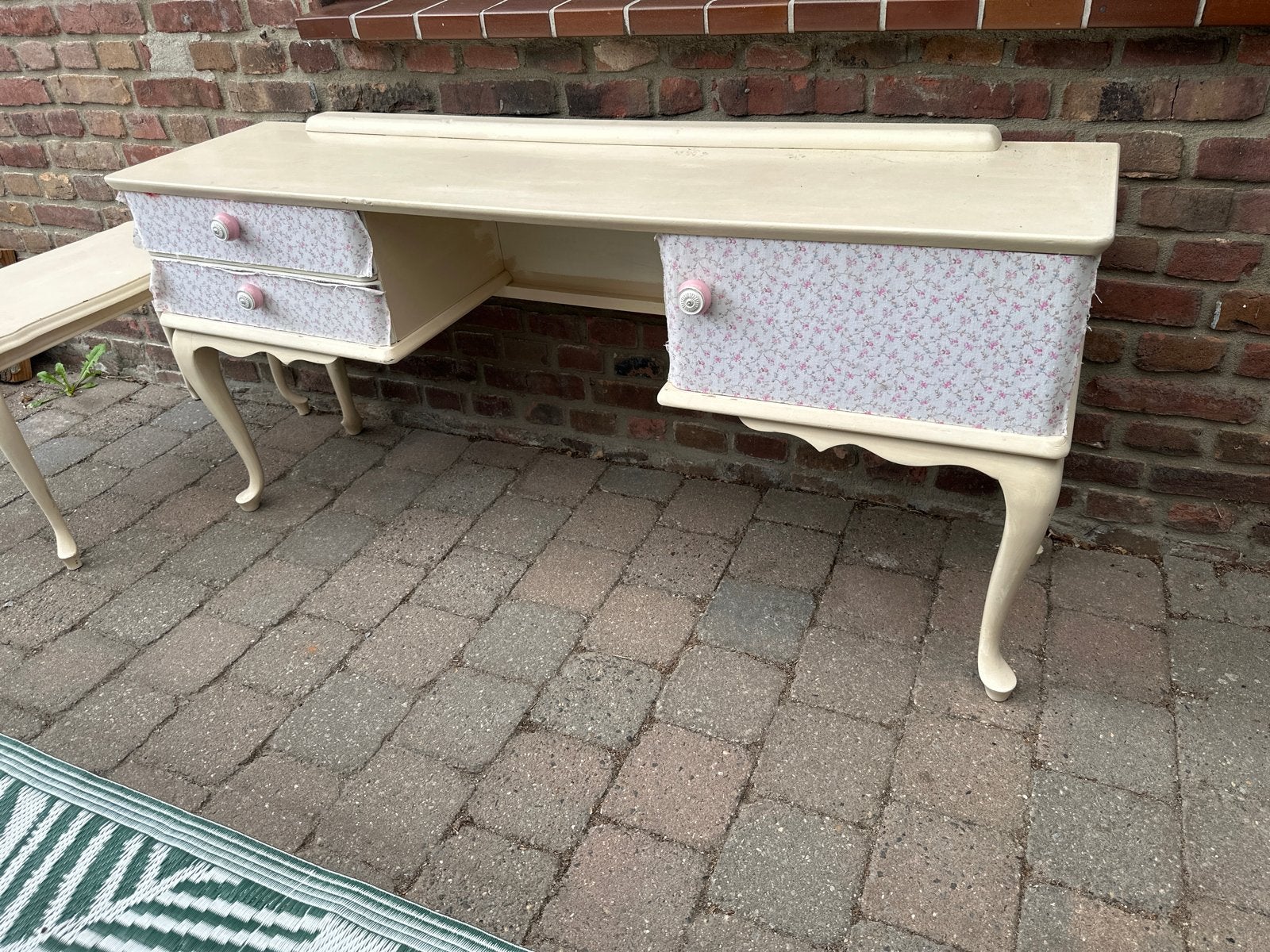 Gratis Opknapper - Vintage kaptafel met krukje, Ophalen, Gebruikt, 100 tot 150 cm, Minder dan 100 cm