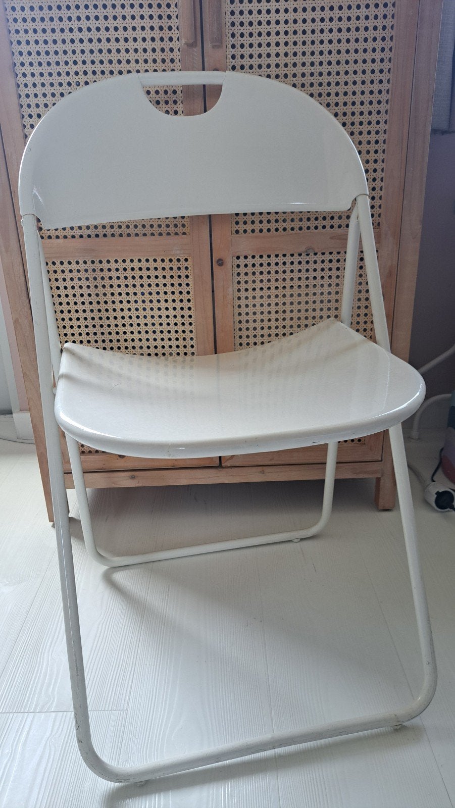 Vintage Ikea Kinno - Niels Gammelgaard klapstoel wit 1979, Ophalen, Gebruikt, Wit, Eén