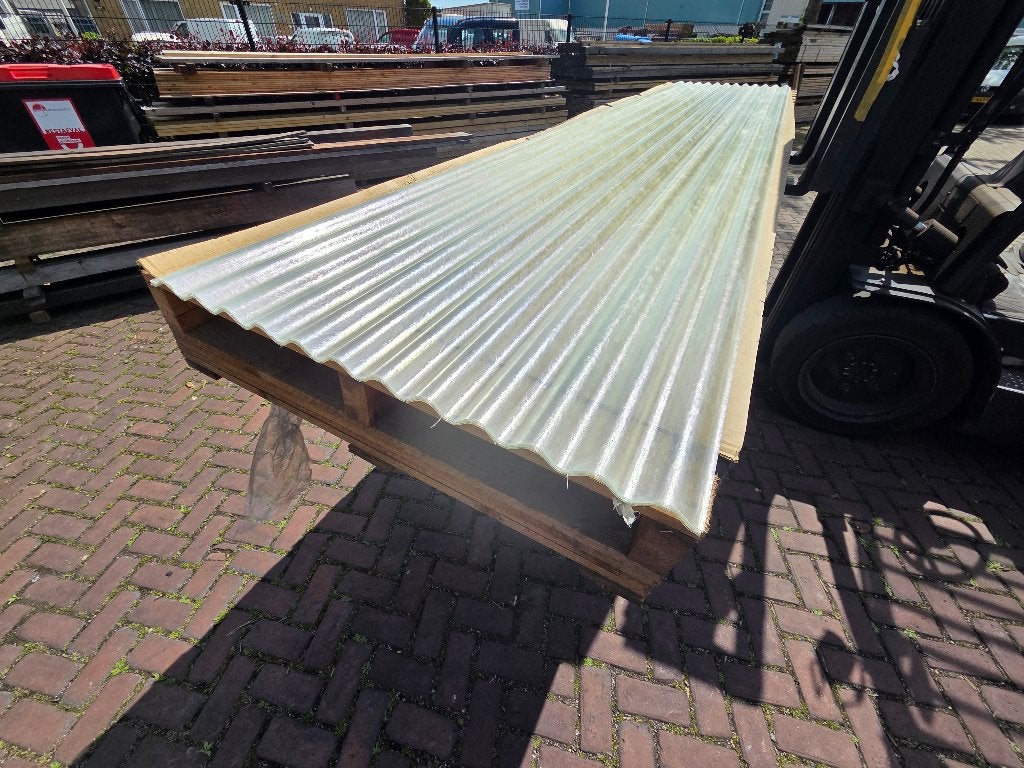 6 Polyester golfplaten lichtdoorlatend/ 4.50 m lang nr: D31, Ophalen, Overige materialen, Overige kleuren, Nieuw