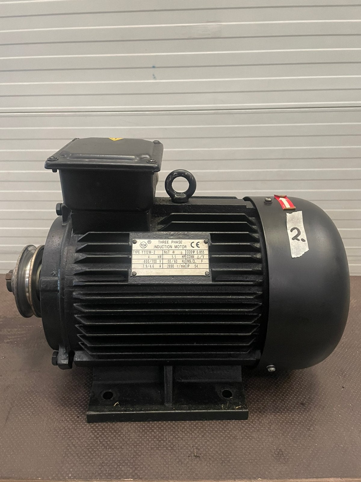 Elektromotor ,compressor motor 4kw/5,5 hp   2890 rpm., Doe-het-zelf en Verbouw, Ophalen of Verzenden, Zo goed als nieuw, Elektromotor