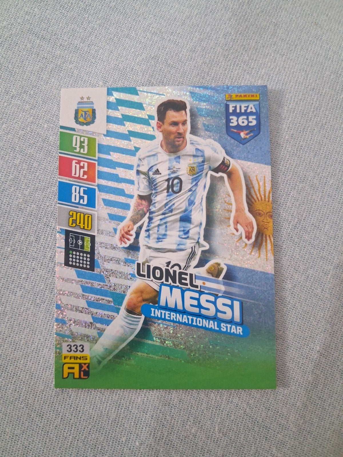 Lionel Messi FIFA 365 Adrenalyn XL Spelerskaart, Verzamelen, Ophalen of Verzenden, Zo goed als nieuw, Buitenlandse clubs, Spelerskaart