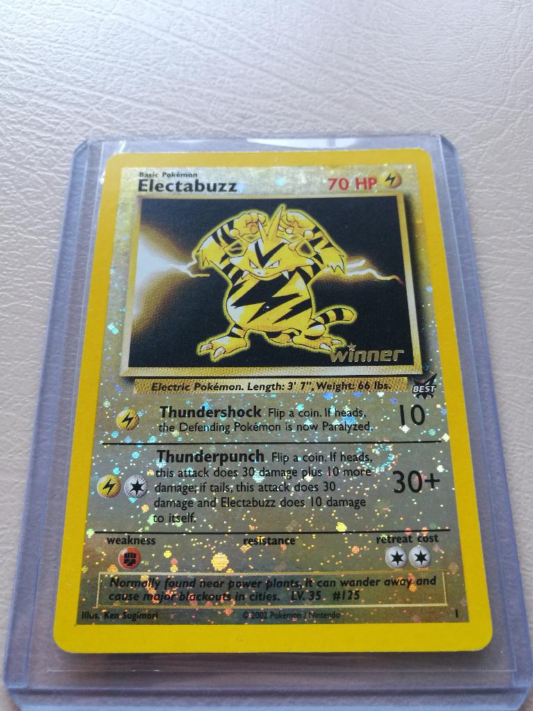 Electabuzz Winner Best of Game Promo #1, Ophalen of Verzenden, Gebruikt, Losse kaart, Foil