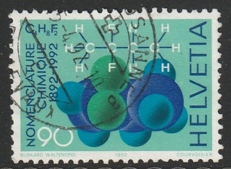 Zwitserland 1992 1467 Chemie-conferentie, Gest, Ophalen of Verzenden, Gestempeld
