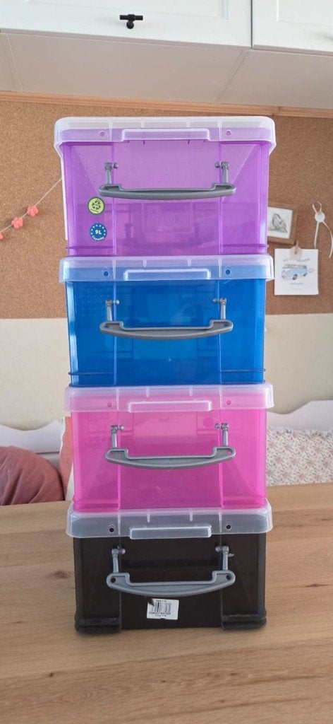 4 Opbergbakken, Ophalen, Gebruikt, Minder dan 50 cm, Minder dan 40 cm