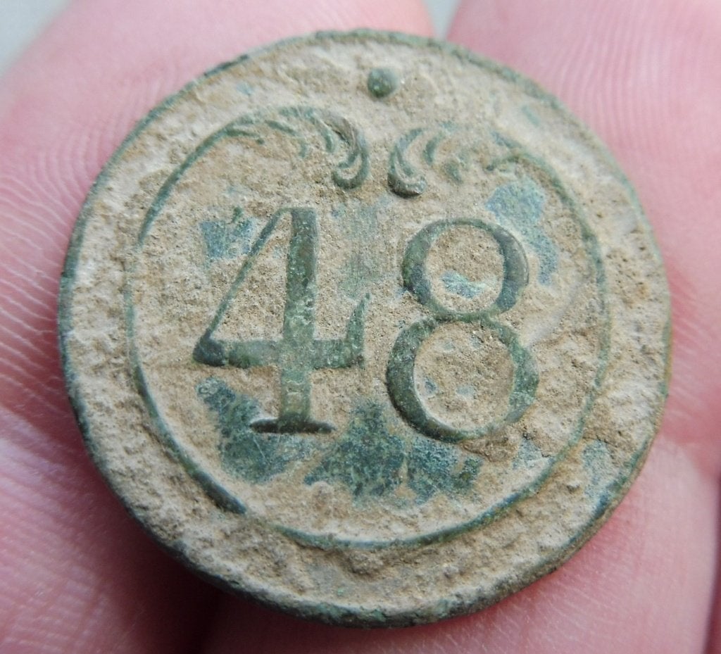 Foto 2 van Franse uniformknoop Napoleon 48e Regiment de Ligne Ligny