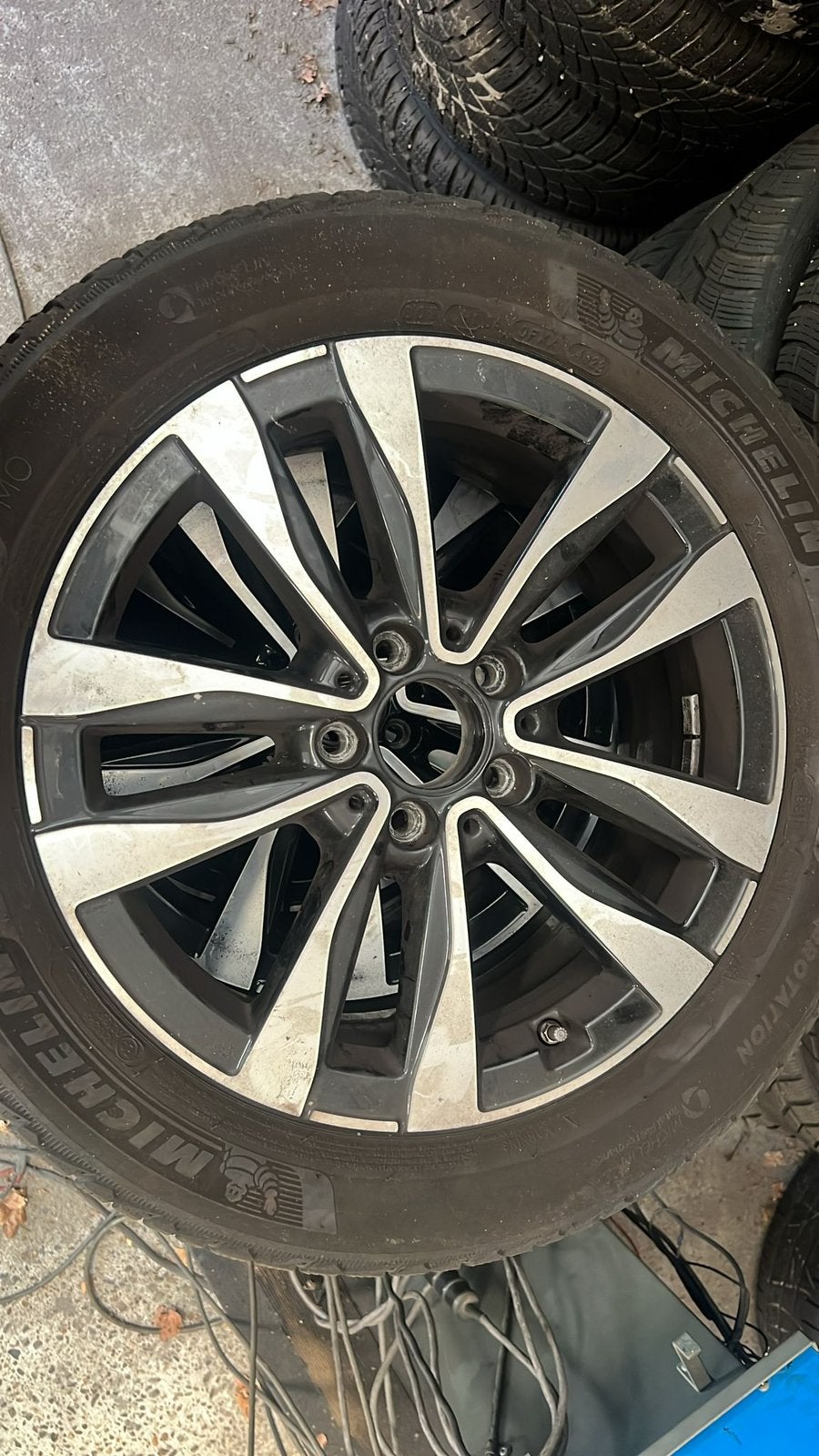 Mercedes 17 inch velgen + Michelin winterbanden 225/50 R17, Ophalen, Gebruikt, Banden en Velgen, 17 inch