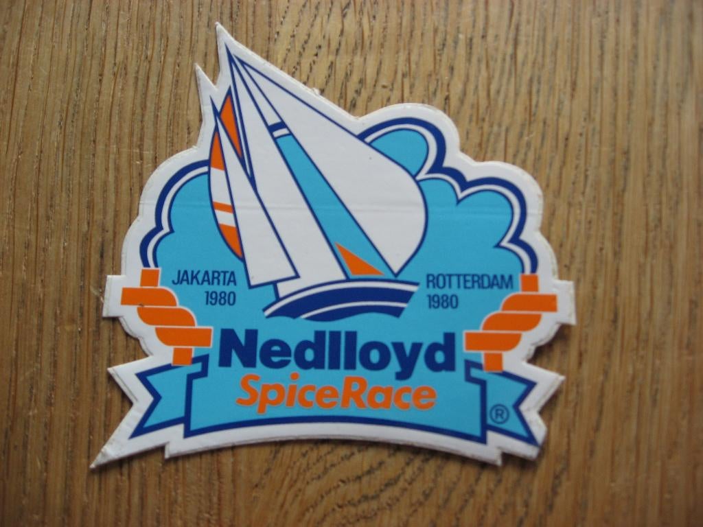 Jakarta Rotterdam 1980 Nedlloyd Spice Race Sticker, Verzamelen, Ophalen, Nieuw, Overige typen