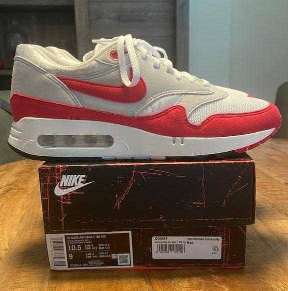 Nike air max 1 Big Bubble Red 42.5 NIEUW, Kleding | Heren, Schoenen, Overige kleuren, Nieuw, Ophalen of Verzenden, Sneakers of Gympen
