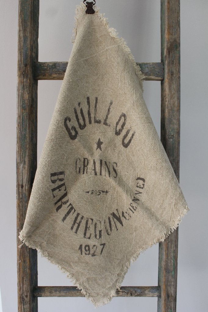 Stoere shabby linnen doek Grains 45 x 45 *Pronck & Praal*, Ophalen of Verzenden, Nieuw, Brocante