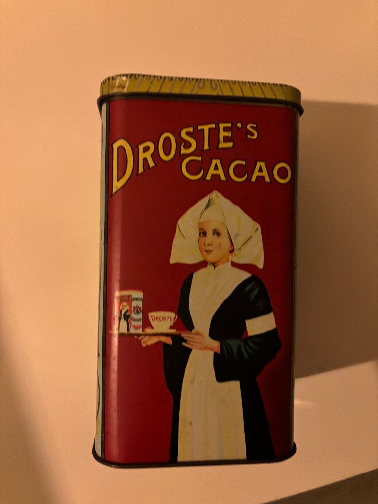 Droste cacao blik 9 x 15 cm, Ophalen of Verzenden, Gebruikt, Overige, Droste
