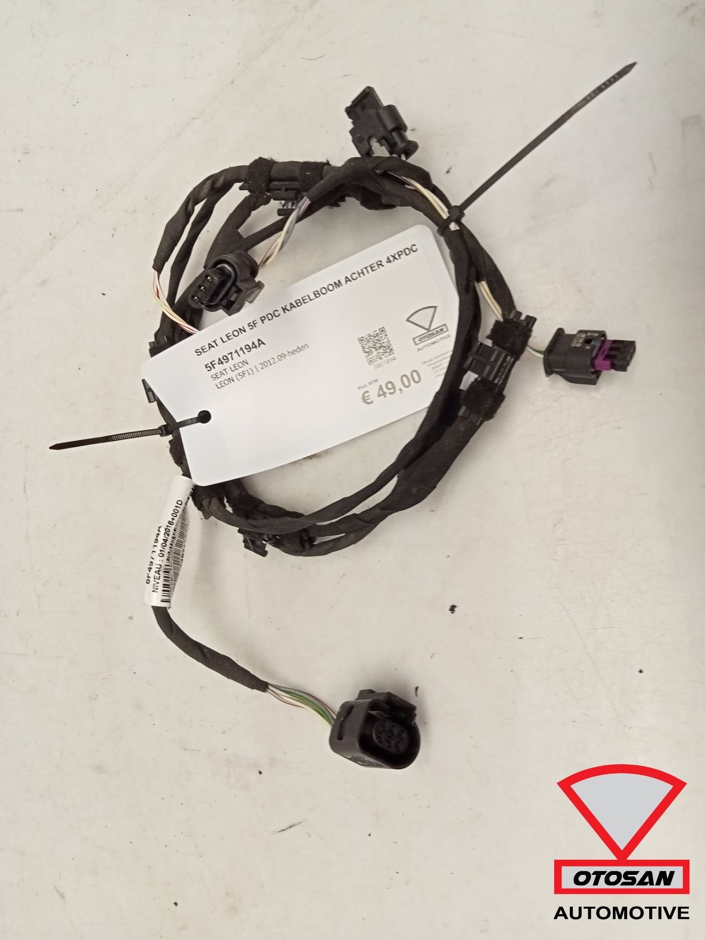 Seat Leon 5F PDC Kabelboom Achter 4xPDC 5F4971194A