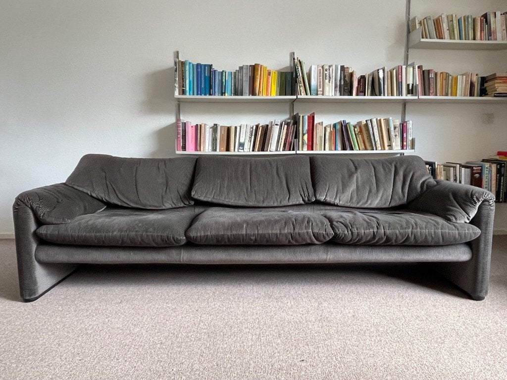 Cassina Maralunga 3-zitsbank - Vico Magistretti Design, 100 tot 125 cm, Driepersoons, Ophalen of Verzenden, Zo goed als nieuw